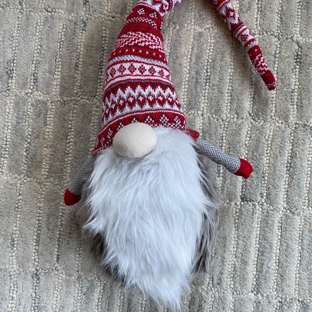 Festive Red and White Gnome Plush
